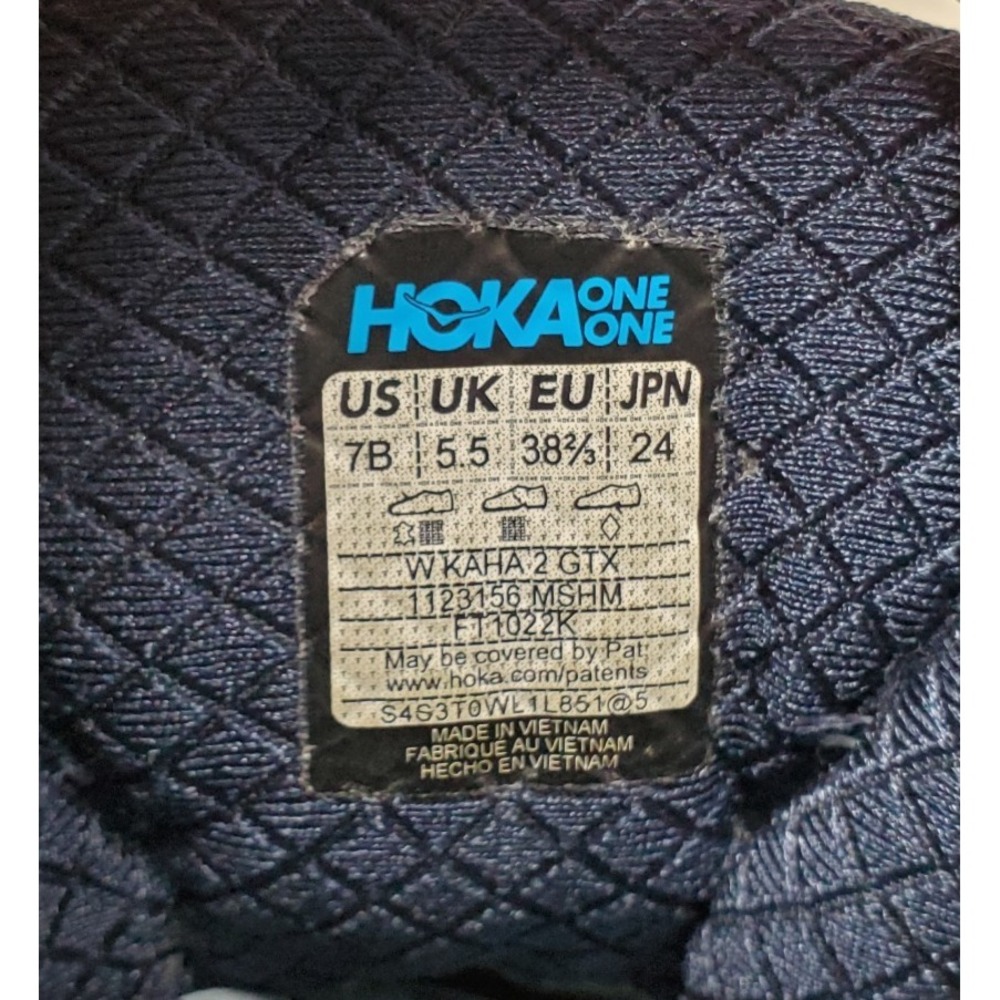 Hoka One One Kaha 2 GTX Shoes Womens 7 Blue Trail High Top Hike Comfort Sneaker - Picture 12 of 13